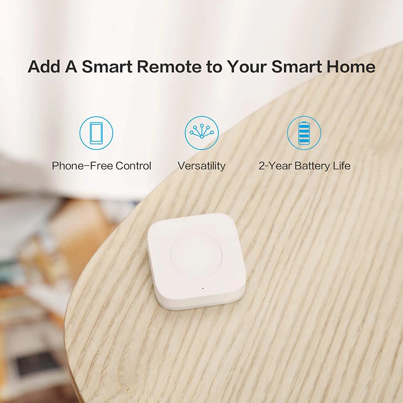 Aqara Sensor Smart Wireless Mini Switch Key Zigbee Connection Remote One Key Control Button Home Security Mijia Mihome Homekit