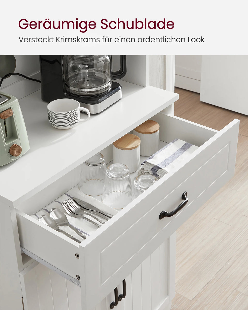 VASAGLE Buffet Multi-purpose wardrobe, storage wardrobe, adjustable shelves