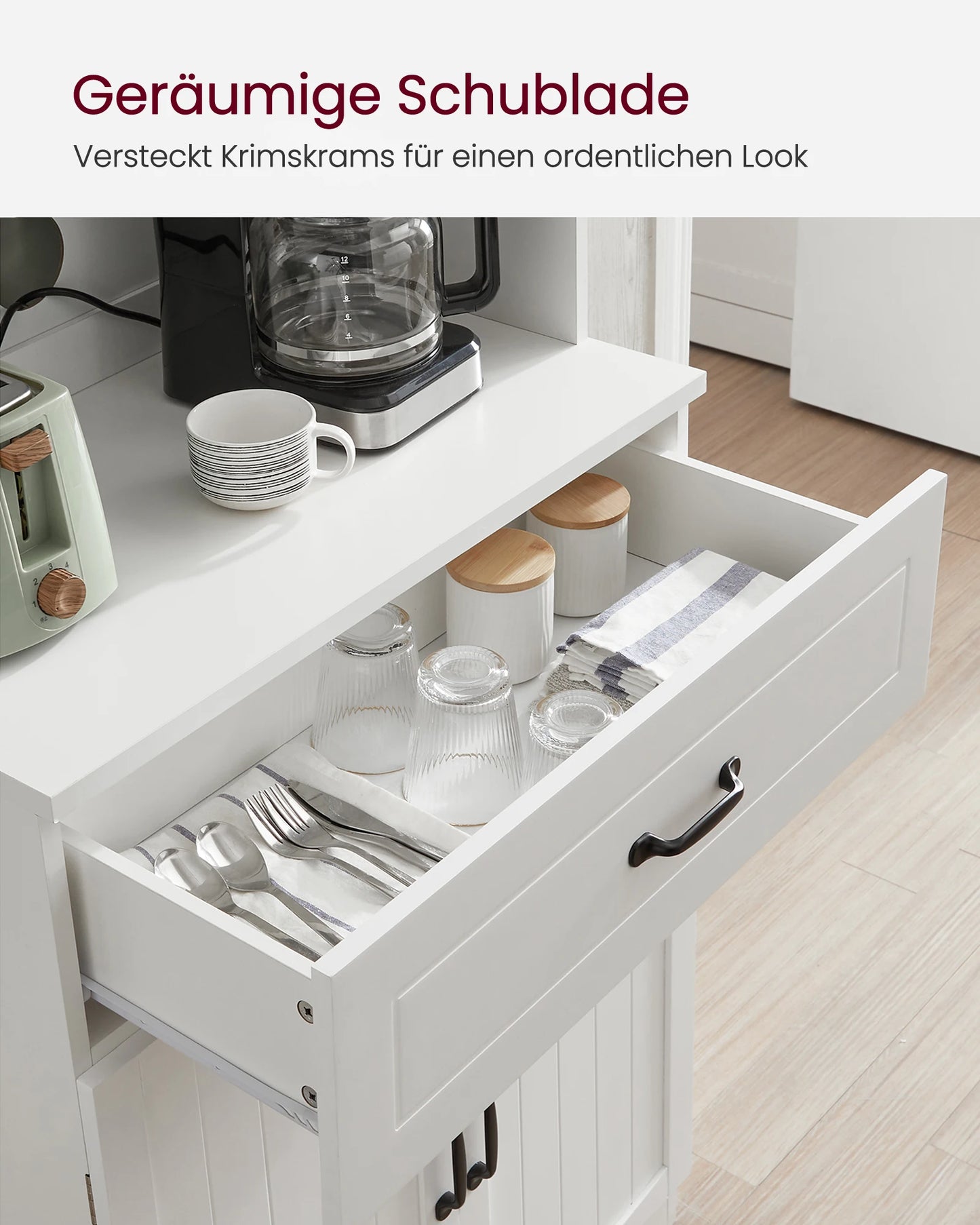 VASAGLE Buffet Multi-purpose wardrobe, storage wardrobe, adjustable shelves