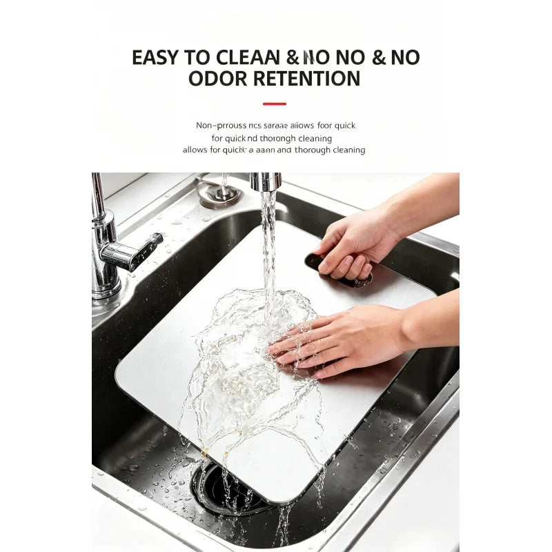 Kitchen Countertop Organizer 3Pcs Stainless Steel Double Sided Pads Rustproof Wear Resistant Table Protection Mats Indoor Use