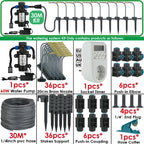 5M-30M Garden Watering System Self-priming Pump Timer 360° Bendable Mist Brass Cooling Sprinkler Drip Irrigation Kit Pot Bonsai