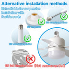 LED Ceiling Fan Light E27 with Remote, Dimmable, Speed Change, Suitabl