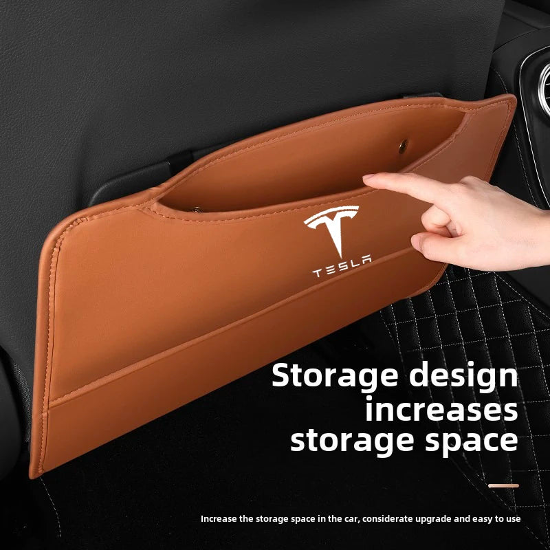 Car Seat Back Protection Anti-Kick Pad Rear Seat Storage Bag  For Tesla Model S Model X Model Y Cybertruck Model 3 Model Y