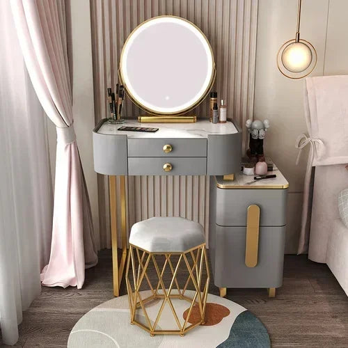 Vanity Makeup Desk Dressing Vanity Makeup Desk Organizers Mirror Storage Dressers Bedroom Multifunctional Schminktisch Furniture