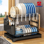 Kitchen Organizer Dish Drying Rack Utensils Storage Rack Bowls Knife Fork Pot Holder Countertop Dinnerware Drainboard