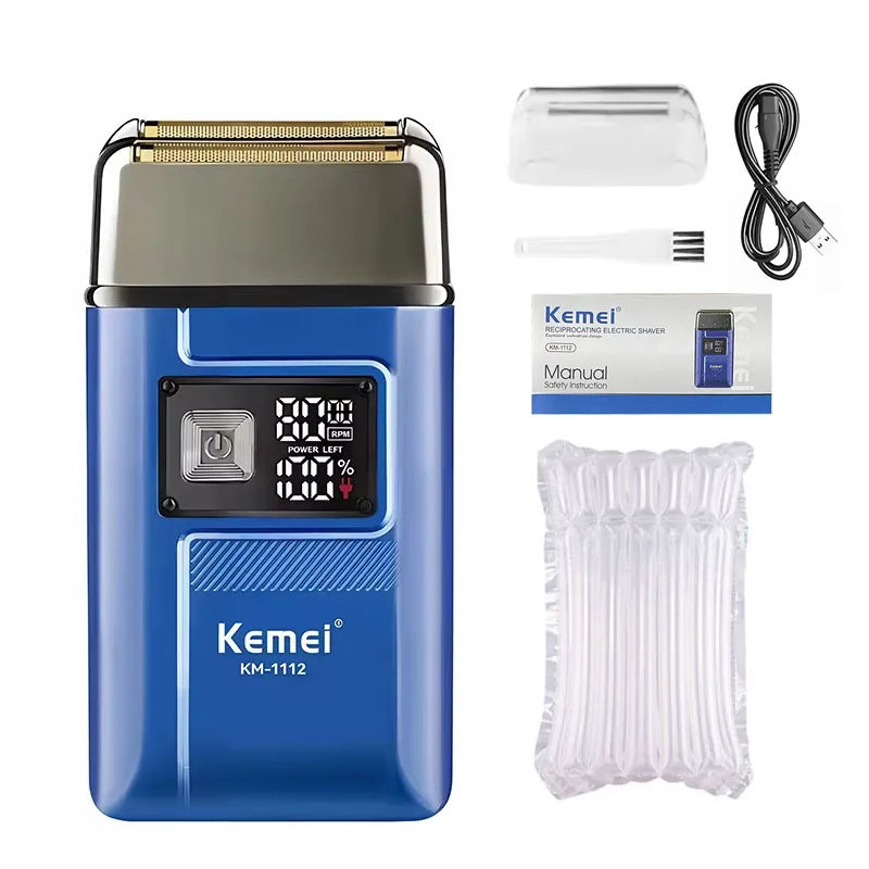 Kemei Trimmer KM-2797 Rechargeable Electric Hair Clippers Set LCD Shaver KM-1112 Dry And Wet Shaving Machine Cordless Kit