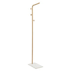 L-shape Freestanding Coat Rack Wear-Resistant Large Capacity Clothes Hanger with Sturdy Base for Hallways/Living Rooms