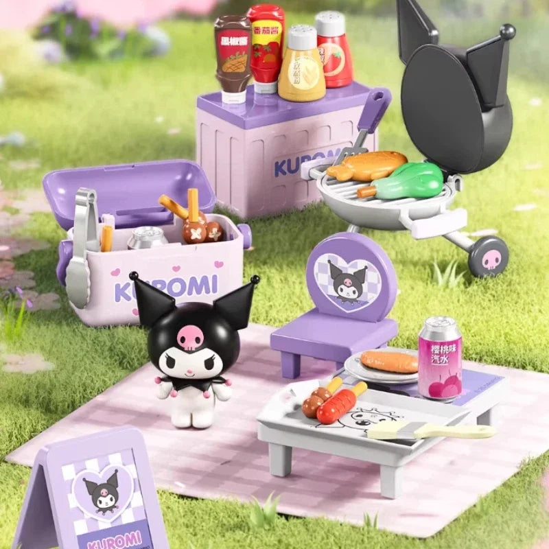 Sanrio Kitchen Series Blind Box Hello Kitty Kuromi Cinnamoroll Cute Mini Simulation Food Toy Playset Collectible Gift For Fans