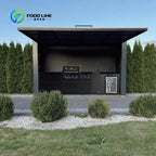 Customized Modern Premium Outdoor Kitchen 5-Burner Gas Grill 304 Stainless Steel Sink Shed Luxurious Family Party Catering Unit