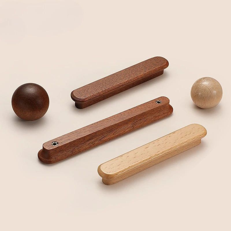 Kitchen Closet Dressing Table Wooden Furniture Handles Cabinet Door T Bar Wood Knobs Pulls Wardrobe Cupboard Drawer Pulls
