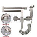 Foldable Kitchen Faucets with Double Joint Swing Arms Pot Filler Faucet Retractable Spout Bidet Sprayer Laundry Sink Mixer Tap