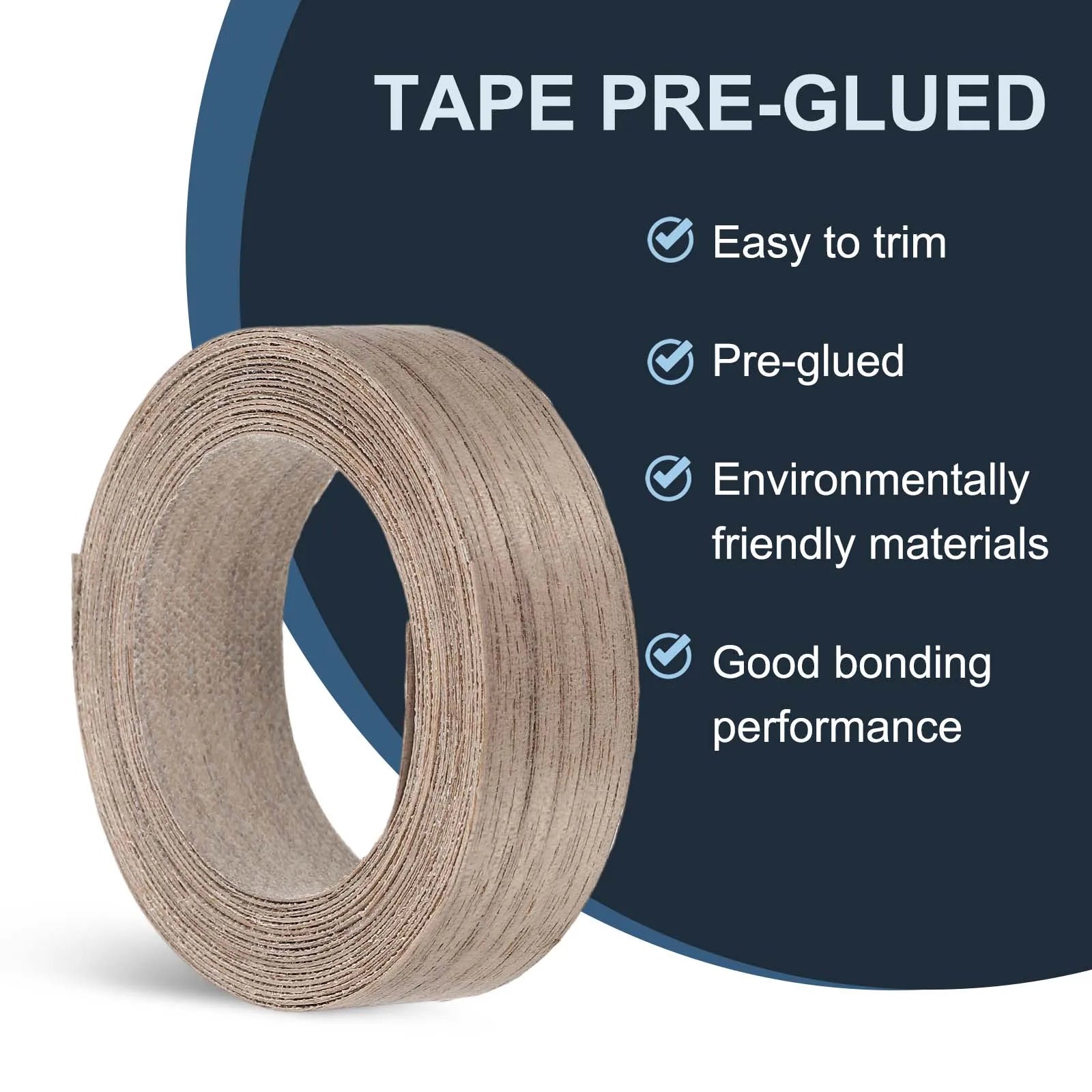 Edge Banding 3/7/15/30M 13/19/22/25/38/51/76mm Wood Veneer Tape Pre-glued Flexible Plywood Edge Banding Adhesive for Furniture