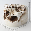 Resin Human Skull Model Flower Pot Shining Fancy Multifunctional Fruit Plate Storage Container Tank Container Home Decor Crafts