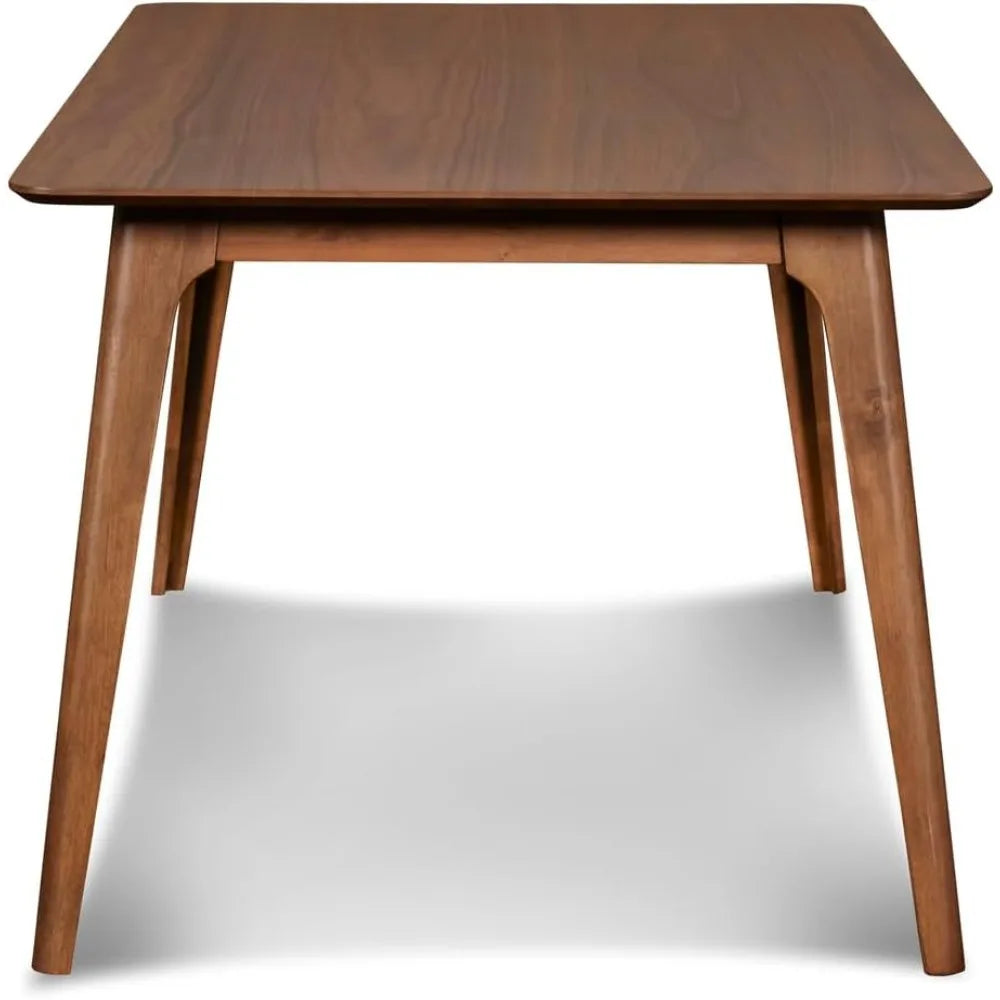 Oscar 60" Rectangle Wood Dining Table, Walnut