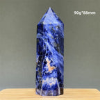 Blue Veins Stone Obelisk Natural Mineral Quartz Home Feng Shui Decorative Gift Reiki Treat Witchcraft Magic Wand
