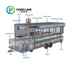 Customized Mobile Food Trucks Equipped with Complete Kitchen Equipment Street Food Pizza Ovens Barbecue Food Trailers
