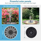 3.5W Solar Fountain Disk Design with 6 Nozzles Fountain Pump for DIY Design Water Splash Powerful Solar Panel Outdoor Decoration