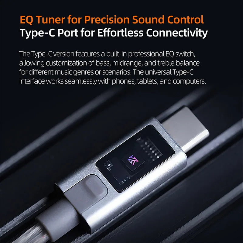 KZ M2 Earphone Cable OFC Silver-Plated DAC Type C Dual-Mic Upgraded Wire USB C 3.5MM Cable For KZ Castor ZSNPRO EDX PRO