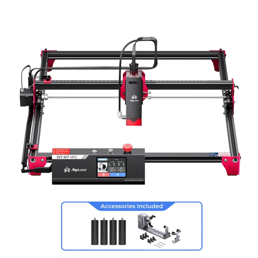 AlgoLaser Laser Engraver DIY KIT MK2 10000mW, Laser Cutter with 3.5" Touch Screen and AlgoOS High Precision Laser Engraving Tool