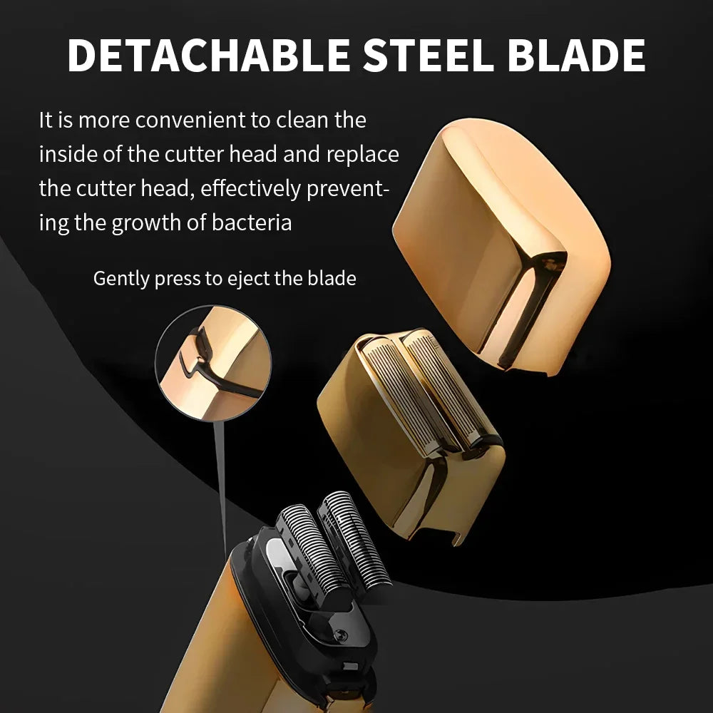 Kemei Tx1 Rechargeable Metal Housing Electric Shaver For Men Hair Beard Electric Razor Bald Head Shaving Machine Barber Tool