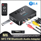 3.5mm AUX/RCA/USB U Disk/TF Input Remote Controller Bluetooth 5.4 M6 Digital Adapter Bluetooth Receiver Transmitter
