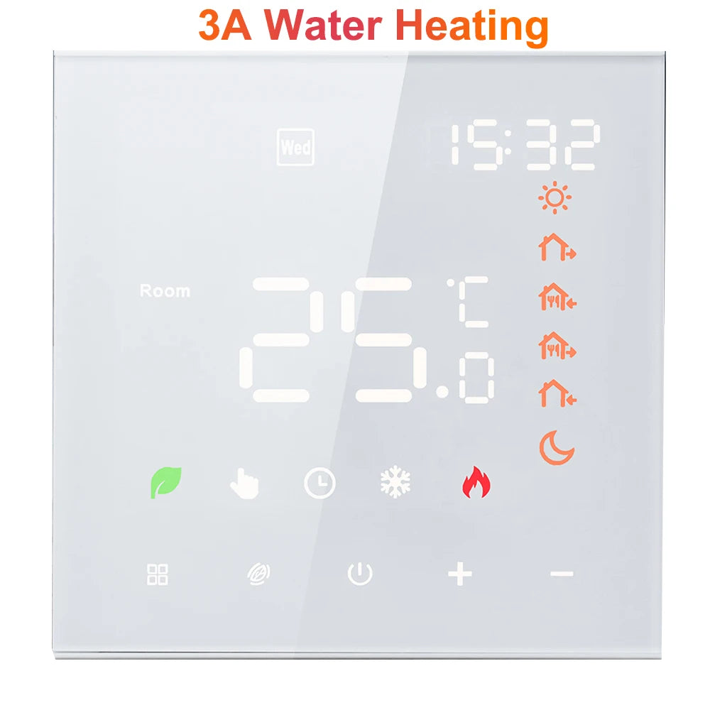 Smart Tuya WiFi Thermostat Voice Control 3A Digital Programmable LCD Display Underfloor Heating Temperature Controller for Water