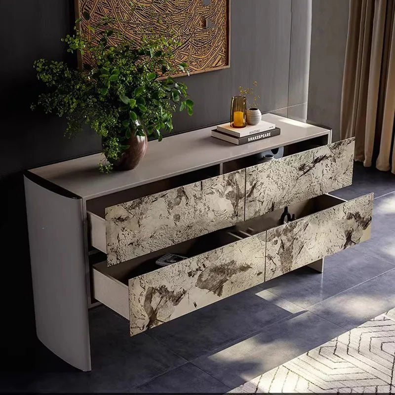 Design Simple Living Room Cabinets Aesthetic Elegant Luxury Glamour Display Cabinet Creative Storage Cassettiera Home Furniture
