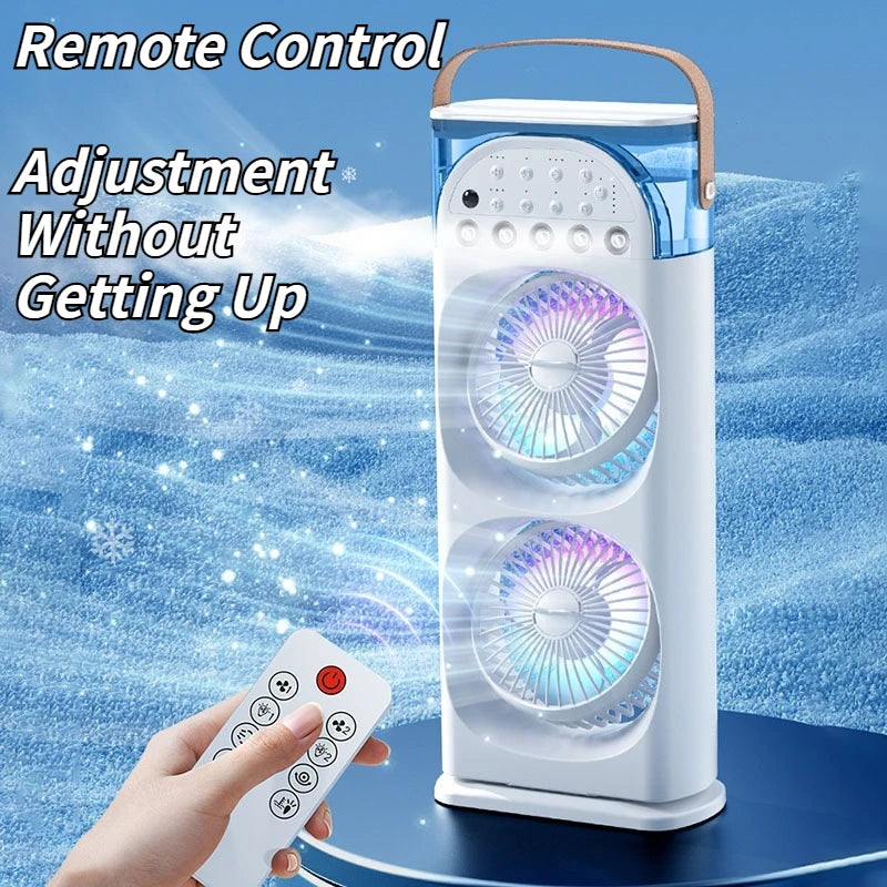 2025 5 Port Air Cooler Fan Oscillating Mist Fan with Aromatherapy, Col