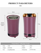 Multifunctional practical and convenient electric grain grinder spice coffee bean grinder household portable herb grinder