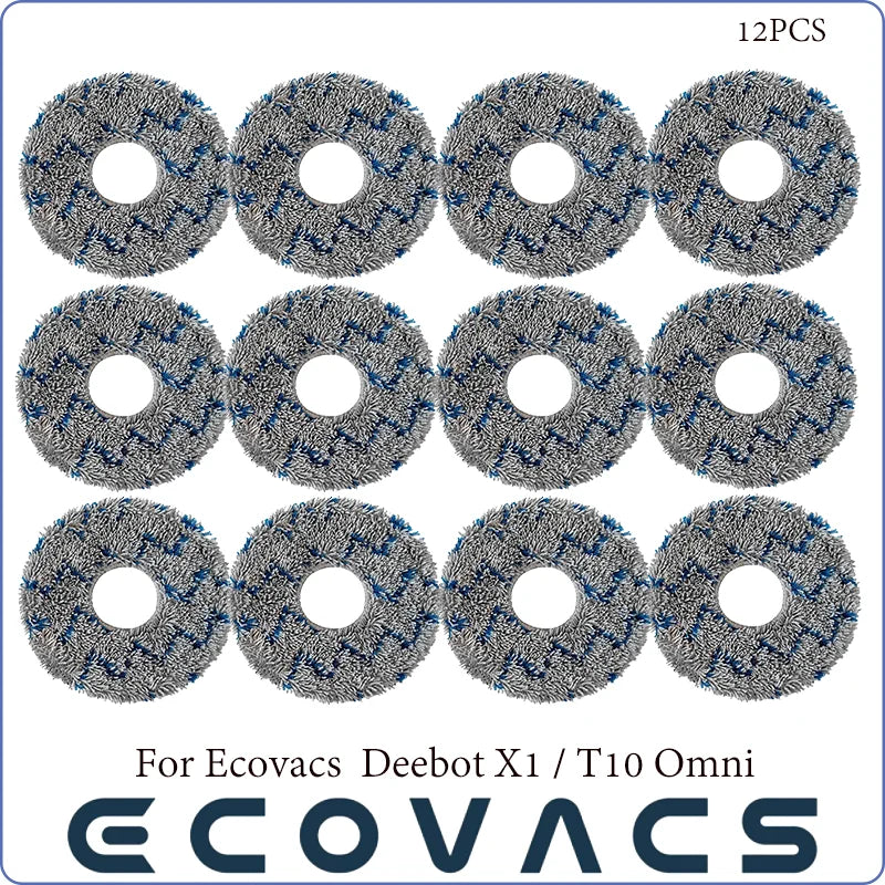 Ecovacs Deebot X1 OMNI / T10 OMNI Robot Vacuum Cleaner Spare Parts, Rubber / Side Brush, Cover,Hepa Filter, Mop Rag, Dust Bag