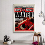 Marvel  Funny Spiderman Poster And Print HE'S  BACK Canvas Painting Comic Wall Art Living Room Home Decoration Gift