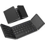 Mini Portable Folding Keyboard with Touchpad Foldable Bluetooth Keyboard Wireless Travel Keyboard for Windows/iOS/Android/PC