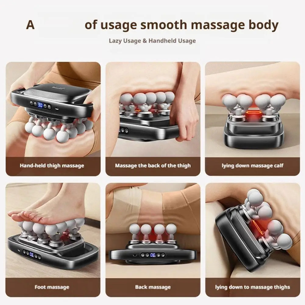 Smart Quickly Relieve Pain Relax Waist Massager 8/16/24 Multi-head Fascia Gun Strong Power Deep Strike Massage Artifact Strength
