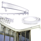 Non Punching Self-adhesive Curtain Track Flexible Bendable Wall Or Ceiling Installation Window Room Divider RV Curtain Track