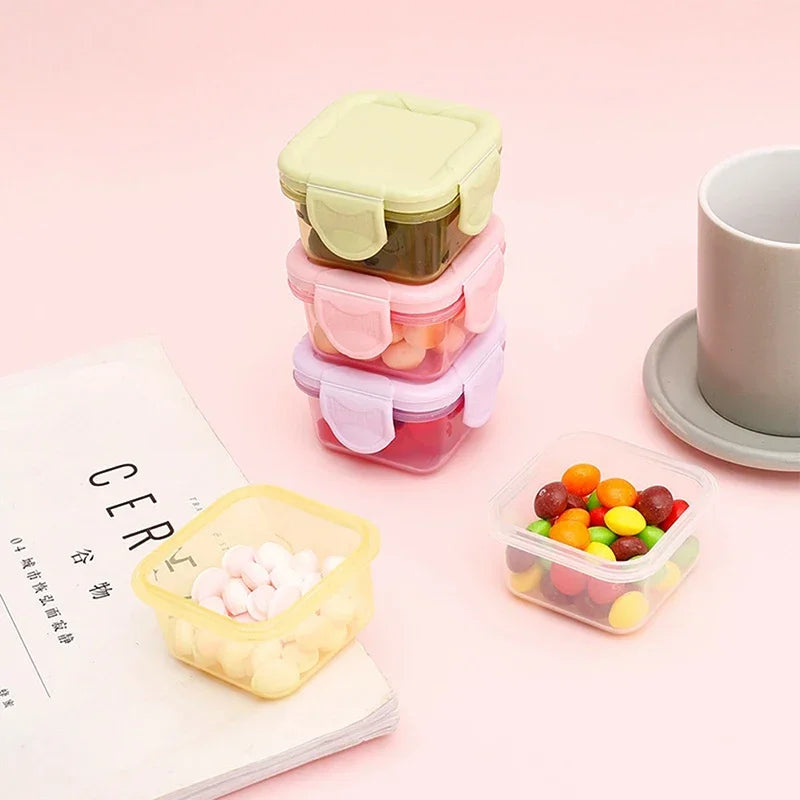 3PCS  Kitchen Storage Box Small Plastic Containers Food Storage Container Moisture-Proof Airtight Refrigerated Heating