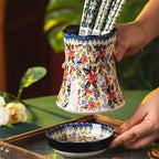 Ceramic Chopsticks Barrel Household Ceramic Drain Chopsticks Storage Jars Knives and Forks Spoons Kitchen Cutlery Organizer 2025