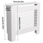 High Radiator Cover Modern Slatted Vertical Radiator Cover MDF Cabinet High Radiators Shelf for Bedroom Living Room Radiators