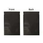 Multi Size Smell Proof Storage Bags Matte Black Open Top Tear Notch Pouches Vacuum Heat Sealing Aluminum Foil Mylar Package Bags