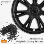 4 PCS 19Inch Sporty Wheel Hub Cap Matte Black Automobile Wheel Hub Fully Wrap Rim Cover Replacement for Tesla Model Y 2020-2024