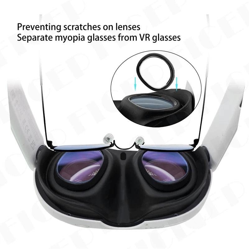 FICEP For Quest 3 Prescription Lenses Anti Blue Myopia Lens Quick Disassemble  Frame Glass For meta Quest 3 Accessories