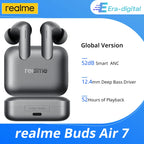 【Brand+】Global Version realme Buds Air 7 52dB Smart Active Noise Cancellation 12.4mm Deep Bass Driver BT5.4 360° Spatial