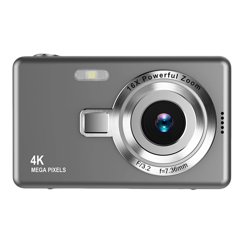 4K HD 1080P Portable Vlogging Camera 16X Zoom Autofocus Vlogging Camera Anti-Shake 2.4 Inch IPS Screen for Photography and Video