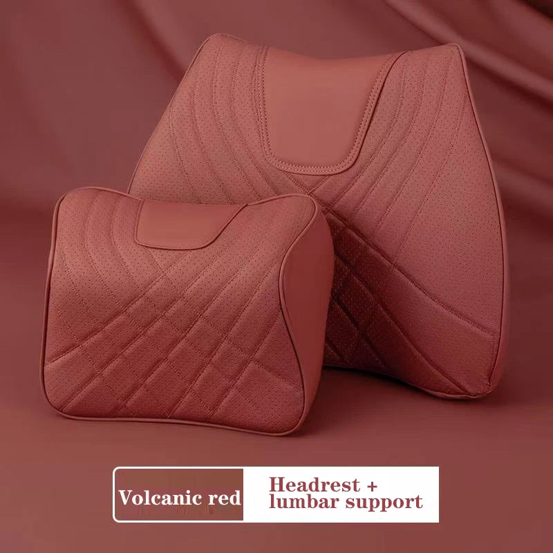 Car headrest for Mercedes-Benz C W205 GLC X254 E Class W214 Nappa leather headrest neck and waist support advanced material