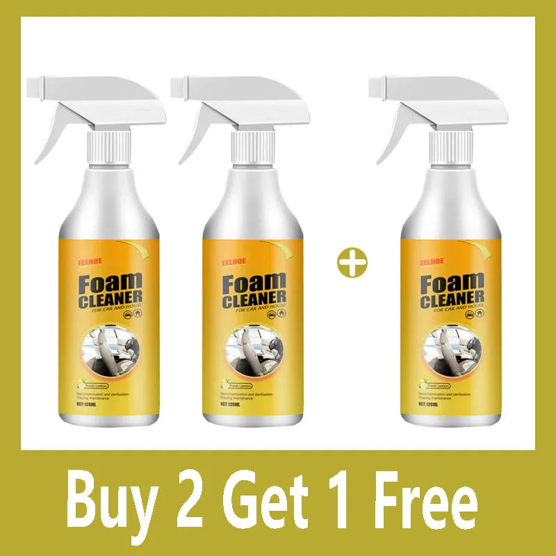 Car Interior Cleaner Agent Ceiling Cleaner Leather Flannel Woven Fabric Water Free Multipurpose Auto Dash Cleaning Tool 120ML