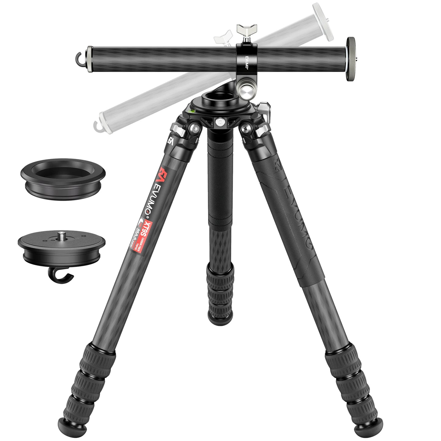 EVUMO XT9S Z8 Carbon Fiber Hunting Tripod Professional DSLRs Camera Tripod Heavy Duty Stand Camcorder Telescope Phone Load 40kg