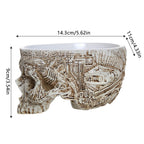Resin Human Skull Model Flower Pot Multifunctional Gothic Skeleton Planter Container Home Decor Halloween Skeleton Flowerpot