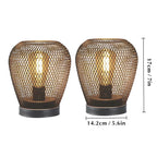 Nordic Metal Hollow Cage Candle Holder LED Lantern Battery Powered Cordless Lamp for Wedding Living Room Table Home Decor