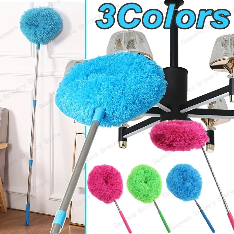 Reusable Microfibre Ceiling Fan Duster Dusting Dust Duster Ceiling Fan Blade Cleaning Adjustable Length Household Cleaning Tool