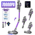 FixtFixer 6-in-1 Vacuum clean Cordless with Anti-triangle Brush, 70000Pa 500W Vacuum speaker for Fout Hair, Hard Floors, Carare