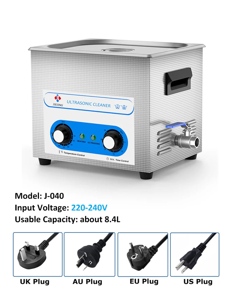 10L Ultrasonic Cleaner Heated Ultra Sonic Cleaner Machine With Timer 40kHz Ultrasound Bath for Carburetor Tools Parts